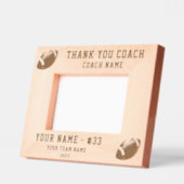 Vielen Dank Coach Football Team Name Sports Geätzte Rahmen (Links)