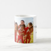 Vielen Dank Coach Foto Name Kaffeetasse (Mittel)
