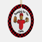 Vielen Dank Coach Geschenk - Personalisiert Keepak Keramik Ornament (Rechts)