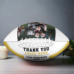 Vielen Dank Coach Geschenkteam Foto & Name Football