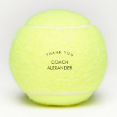 Vielen Dank Coach Name Tennis Balls Geschenk Tennisbälle (Vorderseite)