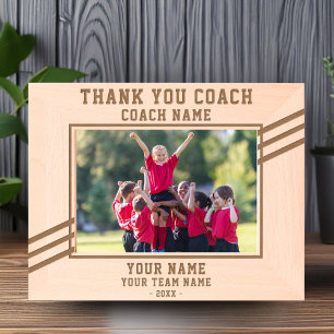 Vielen Dank Coach Player Name Team Sports Geätzte Rahmen