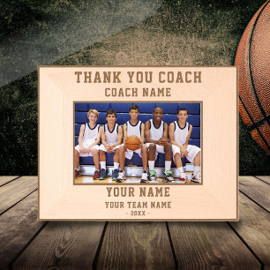 Vielen Dank Coach Player Name Team Sports Geätzte Rahmen