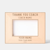 Vielen Dank Coach Player Name Team Sports Geätzte Rahmen (Vorderseite)