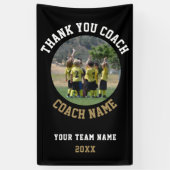 Vielen Dank Coach Team Name Foto Banner (Vertikal)