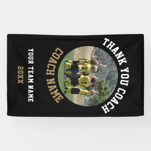 Vielen Dank Coach Team Name Foto Banner (Horizontal)