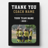 Vielen Dank Coach Team Name Foto Fotoplatte (Vorderseite)