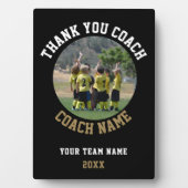 Vielen Dank Coach Team Name Foto Fotoplatte (Vorderseite)
