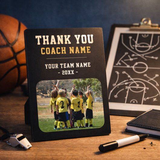 Vielen Dank Coach Team Name Foto Fotoplatte