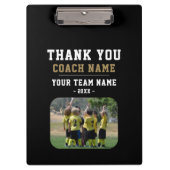 Vielen Dank Coach Team Name Foto Klemmbrett (Vorderseite)
