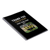 Vielen Dank Coach Team Name Foto Notizblock (Rechte Seite)