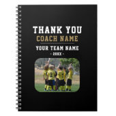 Vielen Dank Coach Team Name Foto Notizblock (Vorderseite)