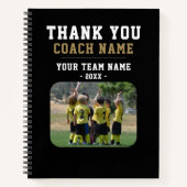 Vielen Dank Coach Team Name Foto Notizblock (Vorderseite)