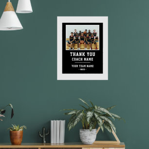 Vielen Dank Coach Team Name Foto Poster