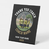 Vielen Dank Coach Team Name Foto Sockelschild (Vorderseite)