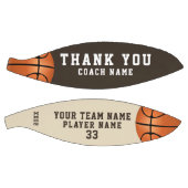 Vielen Dank Coach Team Name Number Basketball (Panele)