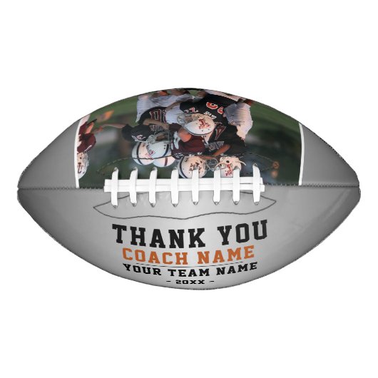 Vielen Dank Coach Team Name Silver Foto Football (Vorderseite)