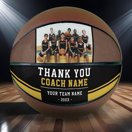 Vielen Dank Coach Team Name und Foto Basketball