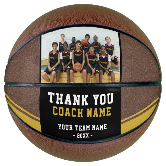 Vielen Dank, Coach Team Name und Team Foto Basketball (Vorderseite)