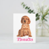 Vielen Dank Cocker Spanisch Welpe Hund Postkarte (Stehend Vorderseite)