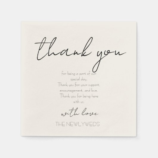 Vielen Dank Cocktail Servietten (Vorderseite)