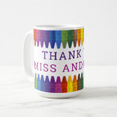 Vielen Dank, Colored Crayons personalisieren Kaffeetasse (Vorderseite Links)