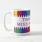 Vielen Dank, Colored Crayons personalisieren Kaffeetasse (Links)