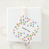 Vielen Dank Colorful Confetti Polka Dots Geschenkanhänger (Beispiel)