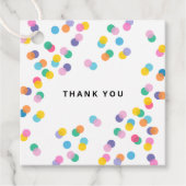 Vielen Dank Colorful Confetti Polka Dots Geschenkanhänger (Vorderseite)