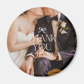 Vielen Dank Coquette Bow Wedding Foto Magnet (Vorne)