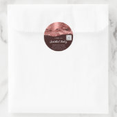 Vielen Dank Cosmetics Logo QR Code Glitzer Strokes Runder Aufkleber (Tasche)