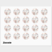 Vielen Dank Cosmetics Logo QR Code Rose Grau Runder Aufkleber (Blatt)