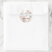 Vielen Dank Cosmetics Logo QR Code Rose Grau Runder Aufkleber (Tasche)