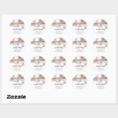 Vielen Dank Cosmetics Logo QR Code Rose Weiß Runder Aufkleber (Blatt)