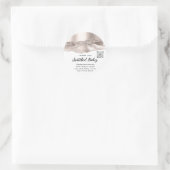 Vielen Dank Cosmetics Logo QR Code Rose Weiß Runder Aufkleber (Tasche)