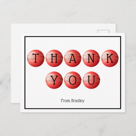 Vielen Dank Cricket Custom Personalisiert Postkarte (Vorne/Hinten)