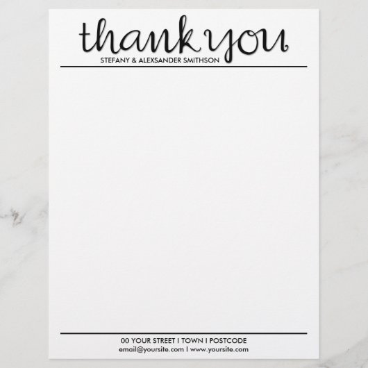 Vielen Dank Curry Black Letterhead Briefkopf (Vorderseite)