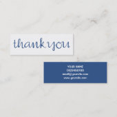Vielen Dank Curry Blue Business Card Mini Visitenkarte (Vorne/Hinten)