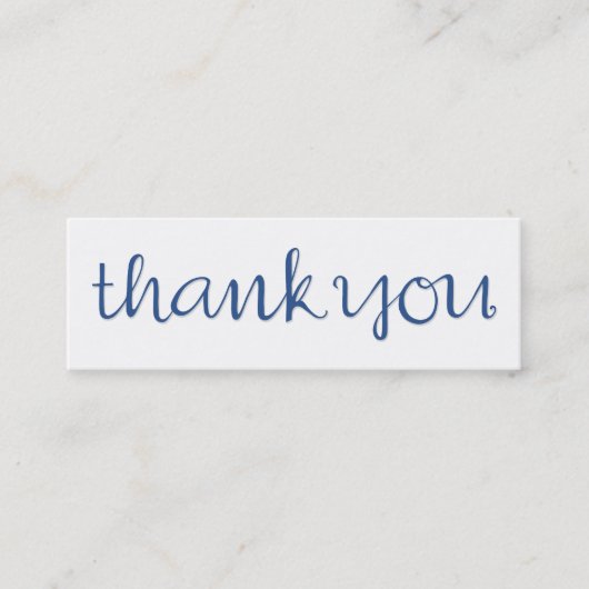 Vielen Dank Curry Blue Business Card Mini Visitenkarte (Vorderseite)