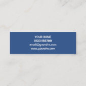 Vielen Dank Curry Blue Business Card Mini Visitenkarte (Rückseite)