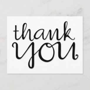 Vielen Dank Cursive Black 2 Postcard Postkarte