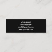 Vielen Dank Cursive Black Business Card Mini Visitenkarte (Rückseite)