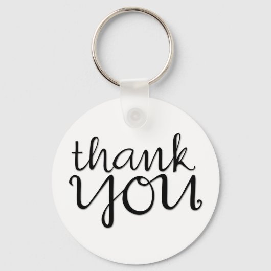 Vielen Dank Cursive Black Schlüsselanhänger (Vorderseite)