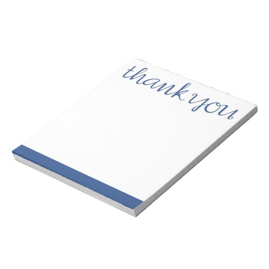 Vielen Dank Cursive Blue Notepad Notizblock (Rotiert)