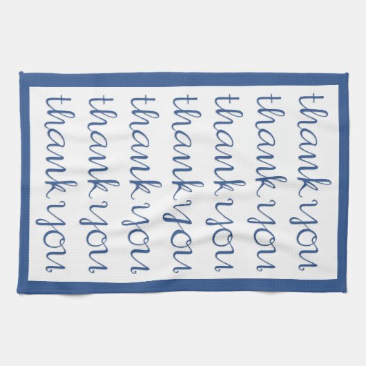 Vielen Dank Cursive Blue Teetücher Geschirrtuch (Horizontal)