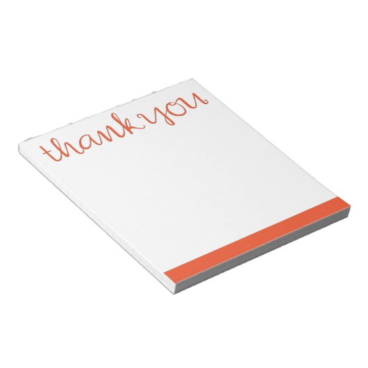 Vielen Dank Cursive Mandarine Notepad Notizblock (angewinkelt)