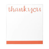 Vielen Dank Cursive Mandarine Notepad Notizblock (Vorderseite)