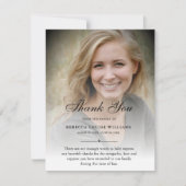 Vielen Dank Custom Beerdigung Foto Beileid Gkurze Dankeskarte (Vorderseite)