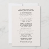 Vielen Dank Custom Beerdigung Foto Beileid Gkurze Dankeskarte (Rückseite)