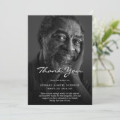 Vielen Dank Custom Beuneral Foto Beileid Trauerver Dankeskarte (Stehend Vorderseite)